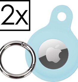 NoXx 2 PACK - NoXx AirTag Hoesje Siliconen - Lichtblauw
