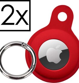 NoXx 2 PACK - NoXx AirTag Hoesje Siliconen - Donkerrood