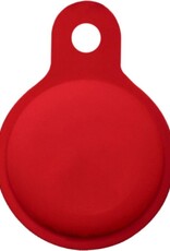 NoXx Hoesje Geschikt voor Apple AirTag-Sleutelhanger Houder Siliconen Hoes - Hoes Geschikt voor Apple AirTag Hoesje - Donkerrood - 2x
