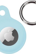 Nomfy Hoesje Geschikt voor Apple AirTag Sleutelhanger Hoes Siliconen Hoesje - Siliconen Hoesje Geschikt voor Apple AirTag-Sleutelhanger Hoesje - Lichtblauw
