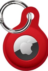 Nomfy Hoesje Geschikt voor Apple AirTag Sleutelhanger Hoes Siliconen Hoesje - Siliconen Hoesje Geschikt voor Apple AirTag-Sleutelhanger Hoesje - Donkerrood