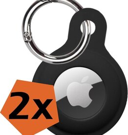 Nomfy 2 PACK - Nomfy AirTag Hoesje Siliconen - Zwart