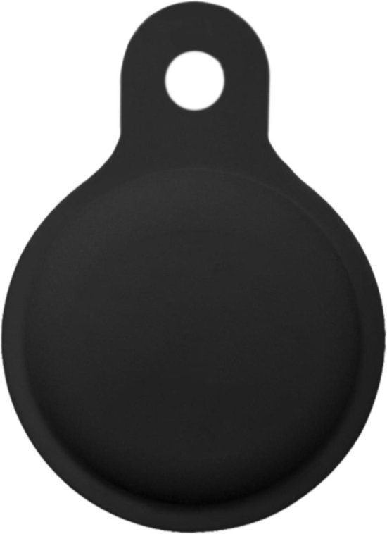 Nomfy Hoesje Geschikt voor Apple AirTag Sleutelhanger Hoes Siliconen Hoesje - Siliconen Hoesje Geschikt voor Apple AirTag-Sleutelhanger Hoesje - Zwart - 2 PACK