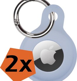Nomfy 2 PACK - Nomfy AirTag Hoesje Siliconen - Grijsblauw