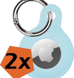 Nomfy 2 PACK - Nomfy AirTag Hoesje Siliconen - Lichtblauw