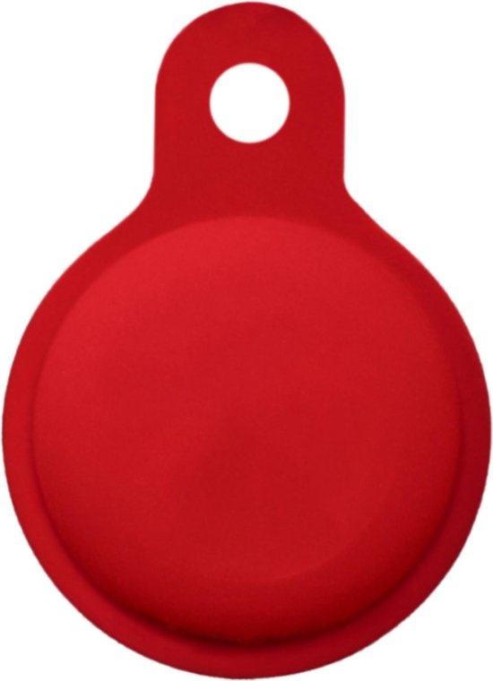 Nomfy Hoesje Geschikt voor Apple AirTag Sleutelhanger Hoes Siliconen Hoesje - Siliconen Hoesje Geschikt voor Apple AirTag-Sleutelhanger Hoesje - Donkerrood - 2 PACK