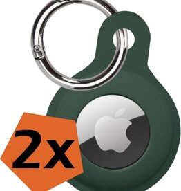 Nomfy 2 PACK - Nomfy AirTag Hoesje Siliconen - Donkergroen