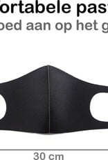 NoXx Mondkapje Wasbaar Universeel Mondmasker Wasbaar Niet Medisch Zwart