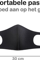 NoXx Mondkapje Wasbaar Universeel Mondmasker Wasbaar Niet Medisch Zwart - 3x