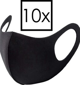 NoXx NoXx Wasbaar mondmasker - Zwart - 10 PACK