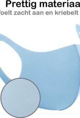 NoXx Mondkapje Wasbaar Universeel Mondmasker Wasbaar Niet Medisch Blauw