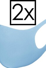 NoXx Mondkapje Wasbaar Universeel Mondmasker Wasbaar Niet Medisch Blauw - 2x