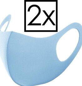 NoXx NoXx Wasbaar mondmasker - Lichtblauw - 2 PACK
