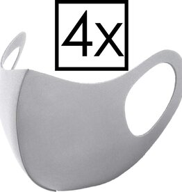 NoXx NoXx Wasbaar mondmasker - Grijs - 4 PACK