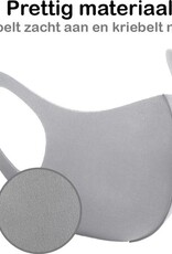 NoXx Mondkapje Wasbaar Universeel Mondmasker Wasbaar Niet Medisch Grijs - 4x