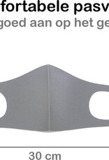 NoXx Mondkapje Wasbaar Universeel Mondmasker Wasbaar Niet Medisch Grijs - 4x