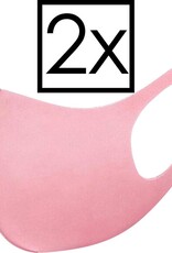 NoXx Mondkapje Wasbaar Universeel Mondmasker Wasbaar Niet Medisch Roze - 2x