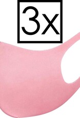 NoXx Mondkapje Wasbaar Universeel Mondmasker Wasbaar Niet Medisch Roze - 3x