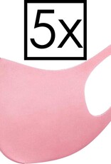 NoXx Mondkapje Wasbaar Universeel Mondmasker Wasbaar Niet Medisch Roze - 5x