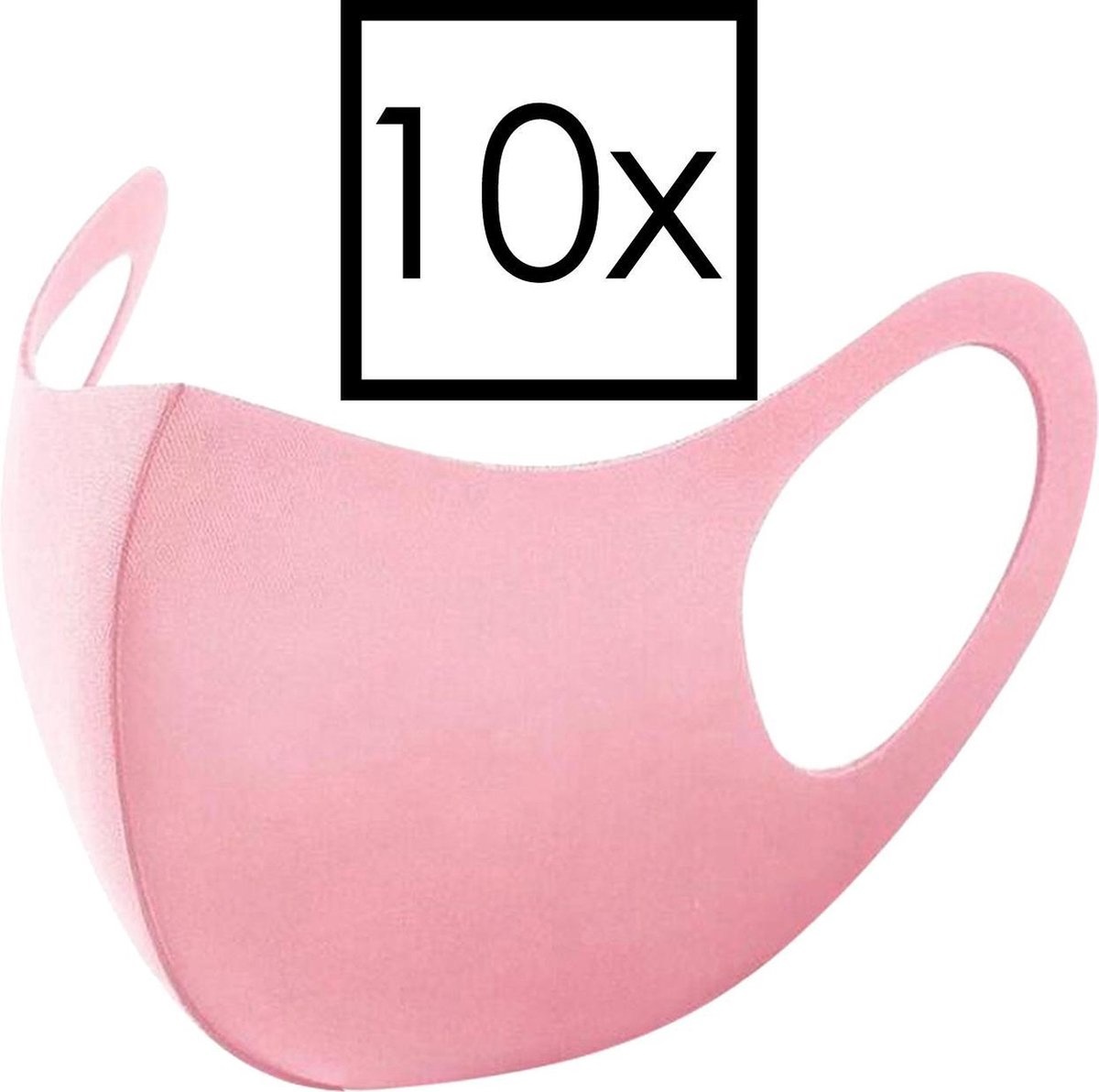 NoXx Mondkapje Wasbaar Universeel Mondmasker Wasbaar Niet Medisch Roze - 10x
