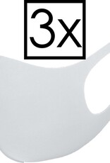 NoXx Mondkapje Wasbaar Universeel Mondmasker Wasbaar Niet Medisch Wit - 3x