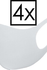 NoXx Mondkapje Wasbaar Universeel Mondmasker Wasbaar Niet Medisch Wit - 4x