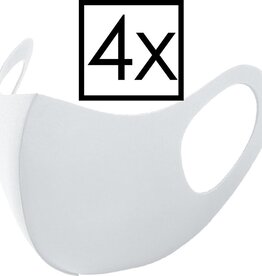 NoXx NoXx Wasbaar mondmasker - Wit - 4 PACK