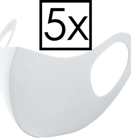 NoXx NoXx Wasbaar mondmasker - Wit - 5 PACK