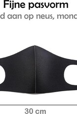 Nomfy Mondkapje Wasbaar Zwart Mondmasker Wasbaar Mondkapje Wasbare Mondkapjes Universeel - 2 Stuks