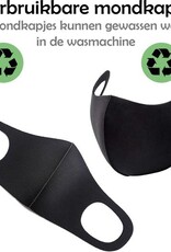 Nomfy Mondkapje Wasbaar Zwart Mondmasker Wasbaar Mondkapje Wasbare Mondkapjes Universeel - 5 PACK