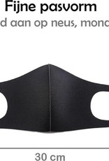 Nomfy Mondkapje Wasbaar Zwart Mondmasker Wasbaar Mondkapje Wasbare Mondkapjes Universeel - 10 PACK