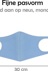 Nomfy Mondkapje Wasbaar Blauw Mondmasker Wasbaar Mondkapje Wasbare Mondkapjes Universeel - 3 PACK