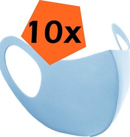 Nomfy Nomfy Wasbaar mondmasker - Lichtblauw - 10 PACK