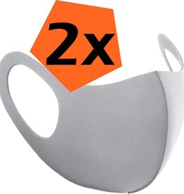 Nomfy Nomfy Wasbaar mondmasker - Grijs - 2 PACK