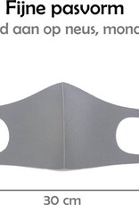 Nomfy Mondkapje Wasbaar Grijs Mondmasker Wasbaar Mondkapje Wasbare Mondkapjes Universeel - 3 PACK