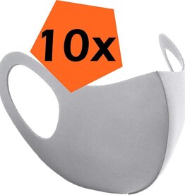 Nomfy Nomfy Wasbaar mondmasker - Grijs - 10 PACK
