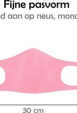 Nomfy Mondkapje Wasbaar Roze Mondmasker Wasbaar Mondkapje Wasbare Mondkapjes Universeel - 2 Stuks