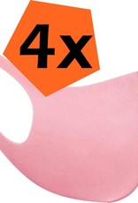Nomfy Mondkapje Wasbaar Roze Mondmasker Wasbaar Mondkapje Wasbare Mondkapjes Universeel - 4 PACK