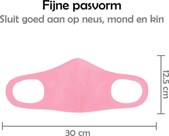 Nomfy Mondkapje Wasbaar Roze Mondmasker Wasbaar Mondkapje Wasbare Mondkapjes Universeel - 4 PACK