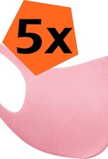 Nomfy Mondkapje Wasbaar Roze Mondmasker Wasbaar Mondkapje Wasbare Mondkapjes Universeel - 5 PACK