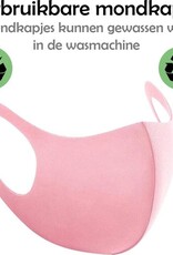 Nomfy Mondkapje Wasbaar Roze Mondmasker Wasbaar Mondkapje Wasbare Mondkapjes Universeel - 5 PACK