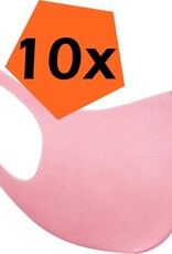 Nomfy Mondkapje Wasbaar Roze Mondmasker Wasbaar Mondkapje Wasbare Mondkapjes Universeel - 10 PACK