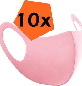 Nomfy Nomfy Wasbaar mondmasker - Roze - 10 PACK