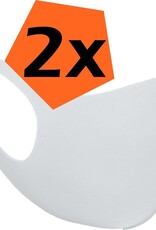 Nomfy Mondkapje Wasbaar Wit Mondmasker Wasbaar Mondkapje Wasbare Mondkapjes Universeel - 2 Stuks