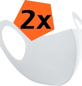 Nomfy Nomfy Wasbaar mondmasker - Wit - 2 PACK