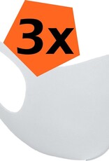 Nomfy Mondkapje Wasbaar Wit Mondmasker Wasbaar Mondkapje Wasbare Mondkapjes Universeel - 3 PACK