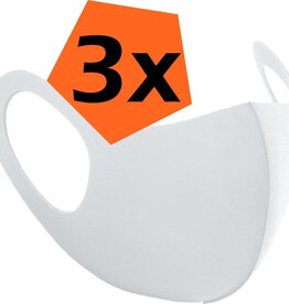 Nomfy Nomfy Wasbaar mondmasker - Wit - 3 PACK
