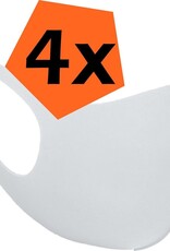Nomfy Mondkapje Wasbaar Wit Mondmasker Wasbaar Mondkapje Wasbare Mondkapjes Universeel - 4 PACK
