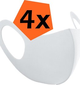 Nomfy Nomfy Wasbaar mondmasker - Wit - 4 PACK