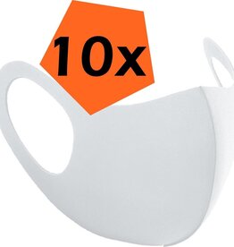 Nomfy Nomfy Wasbaar mondmasker - Wit - 10 PACK